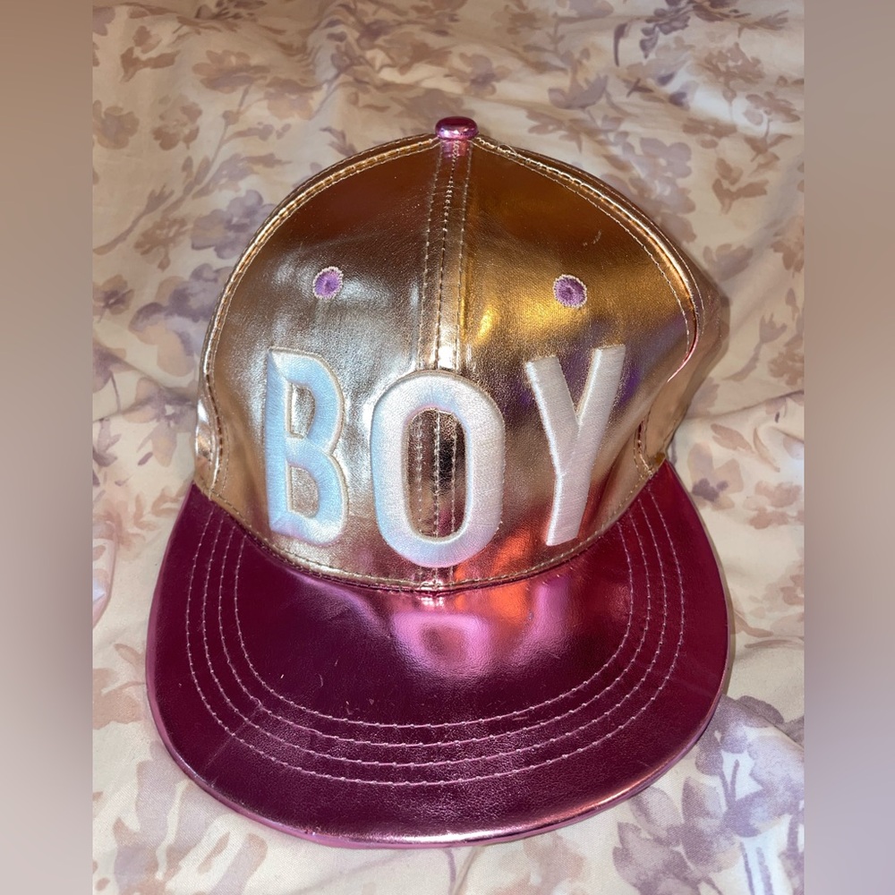 Metallic Pink and Gold Kids Cap